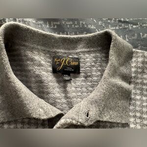 MENS JCREW HOUNDSTOOTH CASHMERE SWEATER XXL